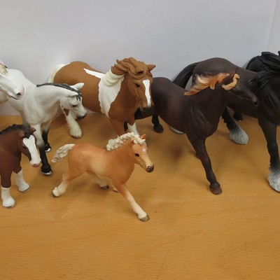 Schleich-Tiere in der Bibliothek