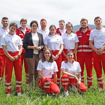 Mitglieder-Werbeaktion des Roten Kreuzes Vorarlberg - Von Tür zu Tür im Raum Feldkirch.