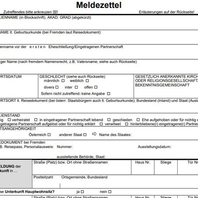Meldezettel
