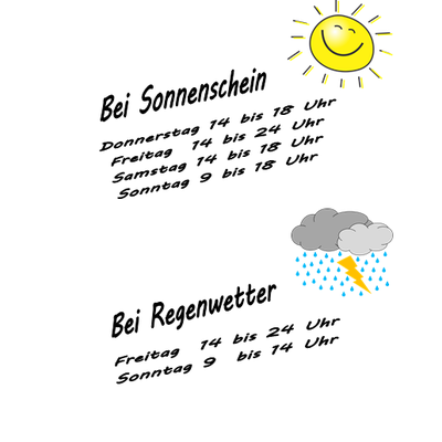 Sommeröffnungszeiten