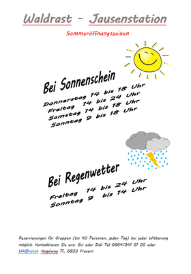 Sommeröffnungszeiten