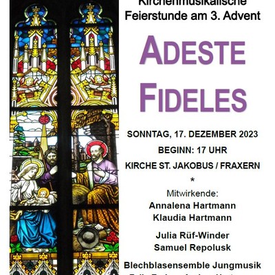 Forum Eschelbach - Einladung zur Kirchenmusikalischen Feierstunde am 3. Advent