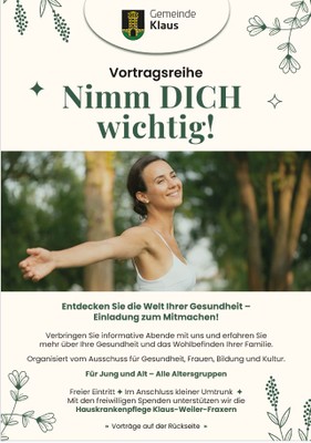 Vortragsreihe Nimm DICH wichtig!