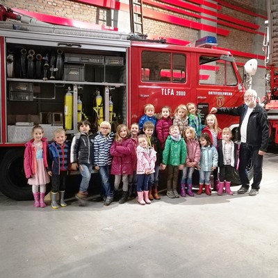 Die gelbe Gruppe im Feuerwehrmuseum