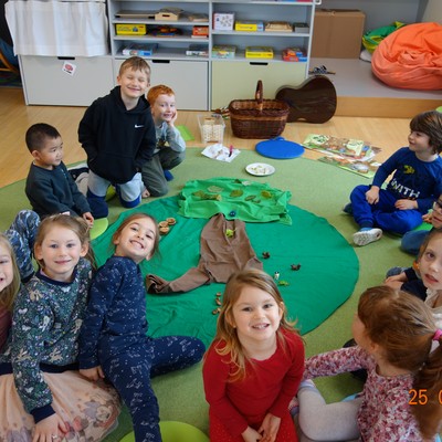 Die Wusel sind los  oder "Gesund Aufwachsen" im Kindergarten Brederis