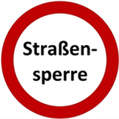 Straßensperre Riedstraße