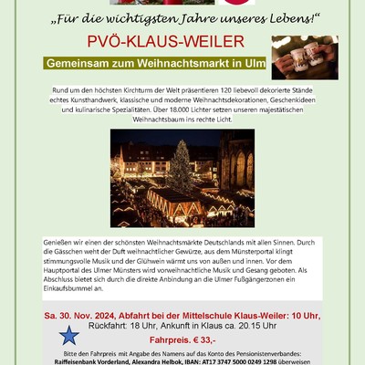 Besuch Weihnachtsmarkt Ulm