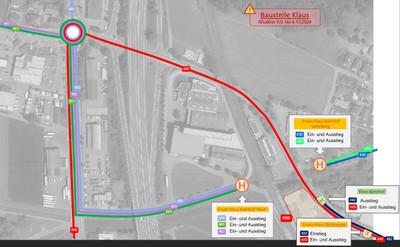 09092024Bild - Baustelle Wasserleitungsbau Treitstraße und Bahnhof - Situation Linienverkehr Phase 3.JPG
