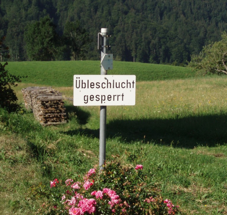 Üble Schlucht gesperrt