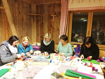 Palmen binden und Blumen basteln 2018