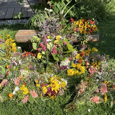 Blumen- und Kräutersträuße für Maria Himmelfahrt