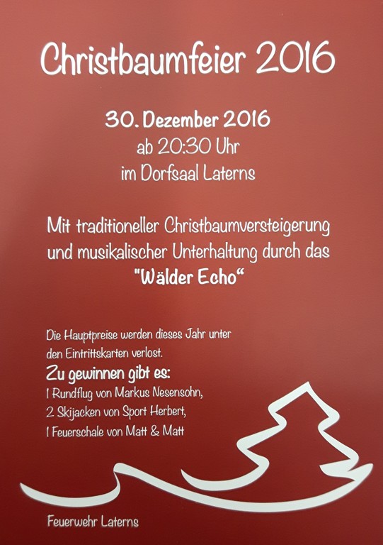 Christbaumfeier 2016