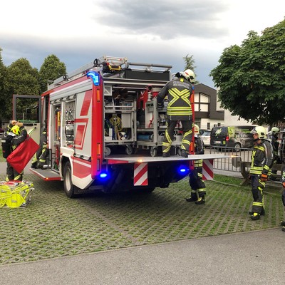 Abschlussübung der Feuerwehr Meiningen