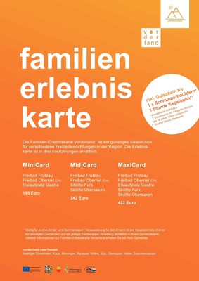 Familien-Erlebniskarte Vorderland Familien-Erlebniskarte Vorderland