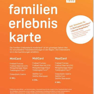 Familien-Erlebniskarte Vorderland