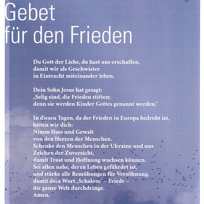 Gebet für den Frieden