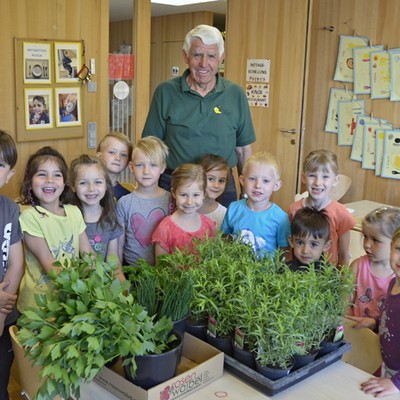 Kräuterduft im Kindergarten