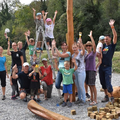 Malen und werken am Naturspielplatz