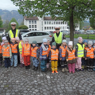 Die Polizei zu Besuch im Kindergarten