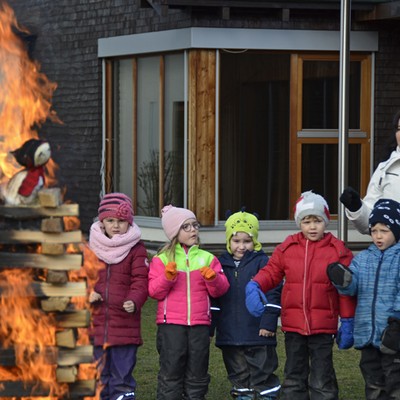 Wintervertreiben im Kindergarten