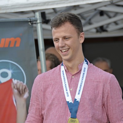 WM-Empfang für Manuel Franz