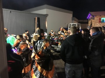 Einweihungsfest des neuen Faschingswagens