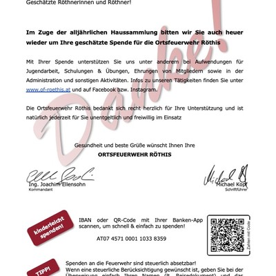 Haussammlungen Oktober 2021