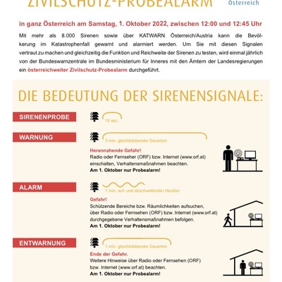 Zivilschutz-Probealarm
