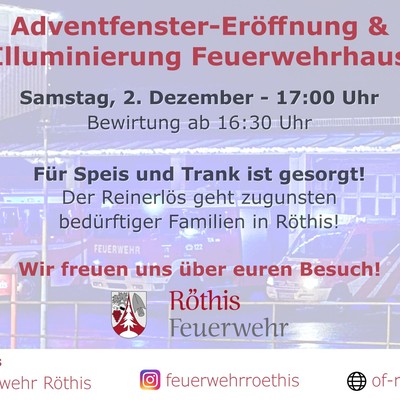 Adventfenster-Eröffnung & Illuminierung Feuerwehrhaus