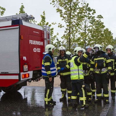 Gemeinsame Übung der Feuerwehren Röthis und Götzis