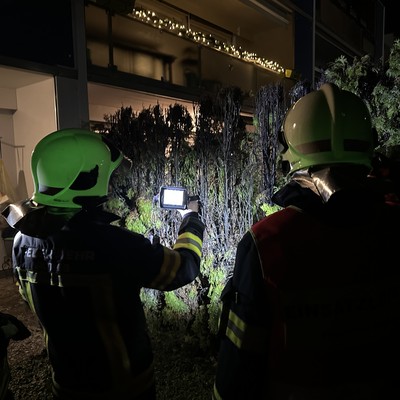 Einsatz 50: f2 Röthis Rautenastraße xy [Brand] Hecke durch Feuerwerkskörper