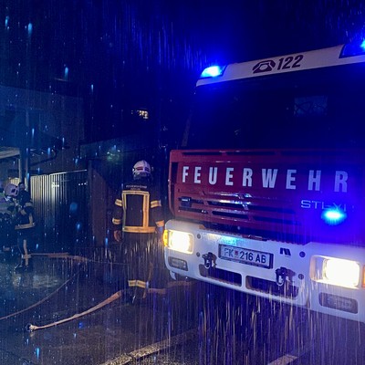 Einsatz 13 - 2023: t1 Röthis Walgaustraße xy - Wasser in Garage ca. 10cm