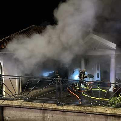 Einsatz 06 - 2024: f3, r1 > f5 Röthis Rebhalde xy -> Garagenbrand