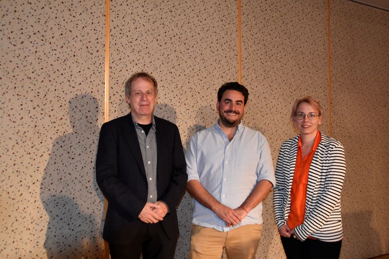 Norbert Schnetzer vom Gemeindearchiv, Archäologe Martin Gamon und Simone Drechsel von der Rheticus-Gesellschaft © Marktgemeinde Rankweil