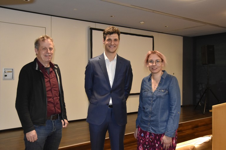 Norbert Schnetzer vom Gemeindearchiv, Tobias Riedmann vom Landesarchiv und Simone Drechsel von der Rheticus-Gesellschaft © Marktgemeinde Rankweil