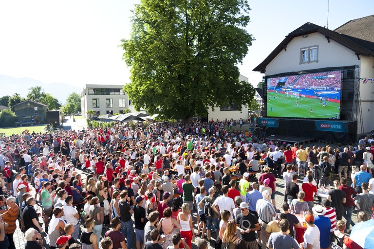 So wie beim Public Viewing 2016 verwandelt sich der Marktplatz auch heuer wieder in eine Fanmeile © Dietmar Mathis