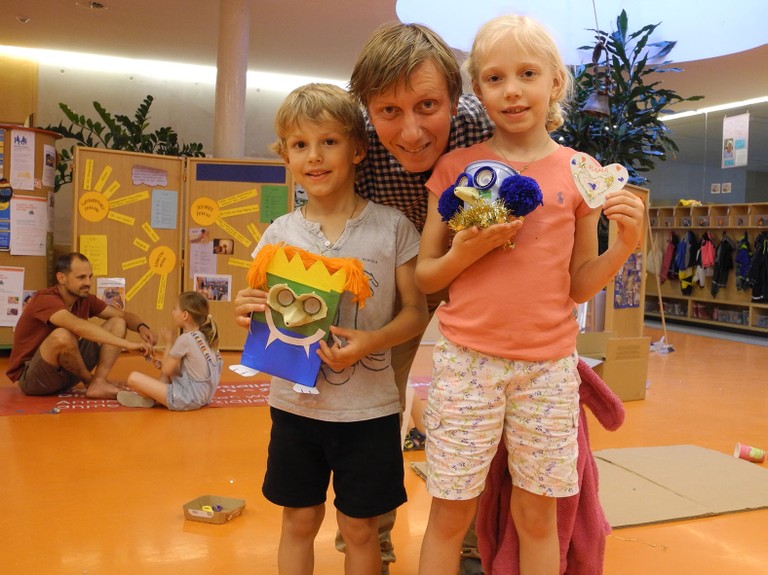 Das kreative Basteln aus Abfallmaterial brachte einige Kunstwerke hervor.