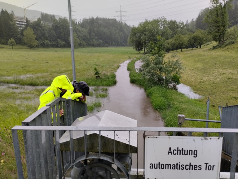 Durch Vorsorgekontrollen wurde ein reibungsloser Abfluss der Bäche sichergestellt. ©  MG Rankweil