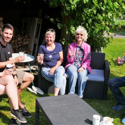 Zusammenkommen beim Bänkle Hock in Rankweil