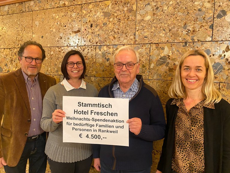 v.l.n.r. Walter Herbolzheimer, Bgm. Katharina Wöß-Krall, Paul Frick, GR Karin Reith