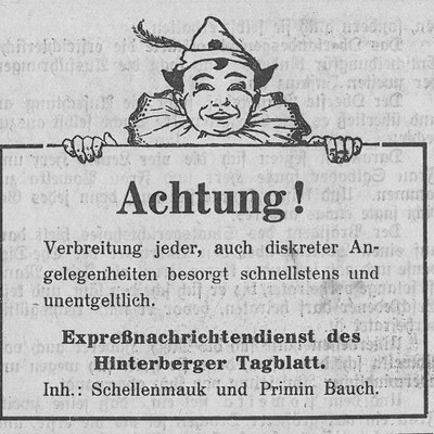 Faschingszeitung anno dazumal © Gemeindearchiv