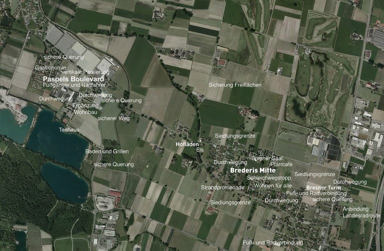 Vorläufige Ergebnisse der Entwicklungsplanung für Paspels (© KAIROS)
