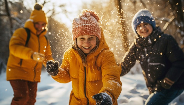 Kinder im Schnee © freepik