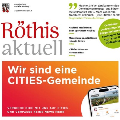Röthis aktuell Ausgabe 1/2025 ist online!