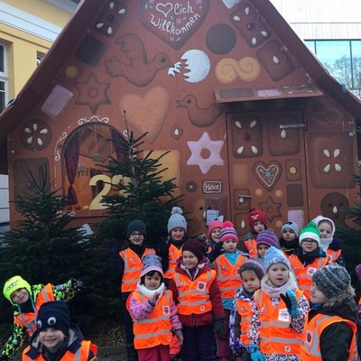 Besuch im Lebkuchenhaus