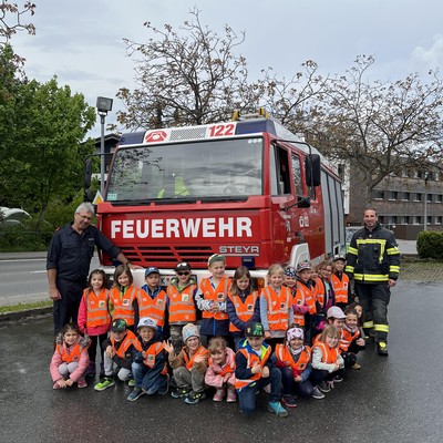 Besuch bei der Feuerwehr Röthis