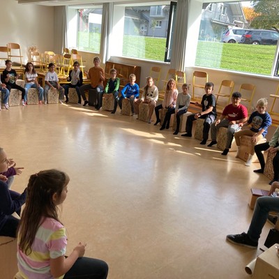 Cajon-Workshop der VS Röthis