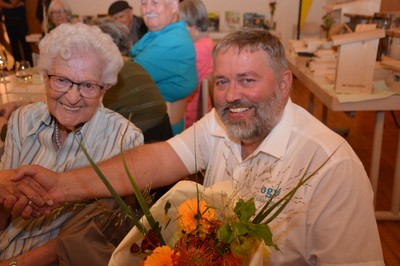 Blumen für unser ältestes Mitglied Irma Keckeis, 98 Jahre