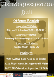 Monatsprogramm Juli