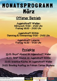 Monatsprogramm März